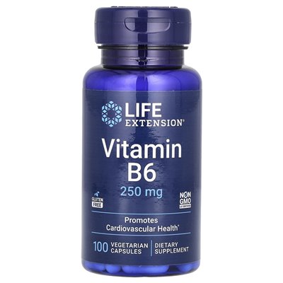 Life Extension, Vitamin B6, 250 mg, 100 vegetarische Kapseln