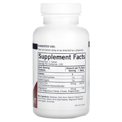 Kirkman Labs, do żucia witamina B-6 z magnezem, naturalny tropikalny poncz, 120 tabletek Kirkman Labs, do żucia witamina B-6 z magnezem, naturalny tropikalny poncz, 120 tabletek