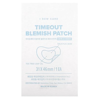 I Care I Care, Timeout Slamiish Patch, podbródek i policzki, 9 łatek