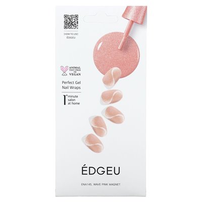 Edgeu, Perfect Gel Nails, Ena 145 Wave Pink Magnet, 19-teiliges Set