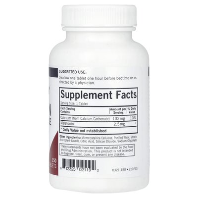 Kirkman Labs, Melatonin Extended Release, 2,5 mg, 150 tabletek