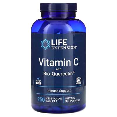 Life Extension, Vitamin C und Bio-Quercetin, 250 vegetarische Tabletten