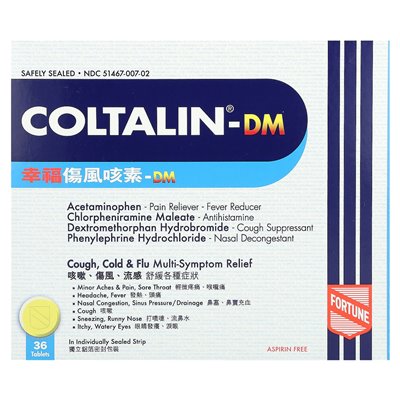 Fortune Pharm, Coltalin-DM, 36 tabletek Fortune Pharm, Coltalin-DM, 36 tabletek