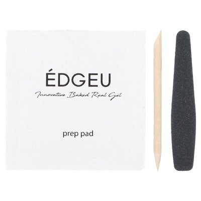 Edgeu, Perfect Gel Nails, Ena 914 Glam Black French, 19-piece set