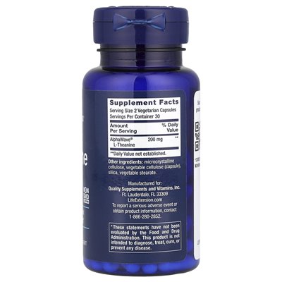 Life Extension, L-Theanin, 60 vegetarische Kapseln