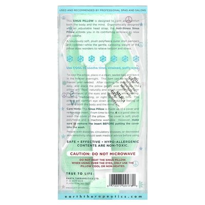 Earth Therapeutics, Anti-Stress Sinus poduszka, zielony, 1 hrabia Earth Therapeutics, Anti-Stress Sinus poduszka, zielony, 1 hrabia