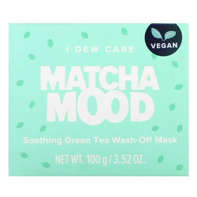 I Dew Care, Matcha Mood, uspokajająca maska ​​piękności zielonej herbaty, 3,52 uncji (100 g)
