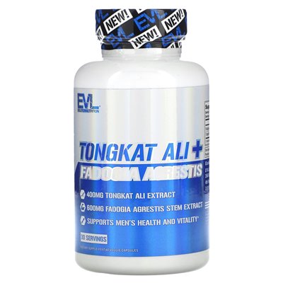 Evlution Nutrition, Tongkat Ali + Fadogia agrestis, 400 mg, 60 Gemüsekapseln (200 mg pro Kapsel)