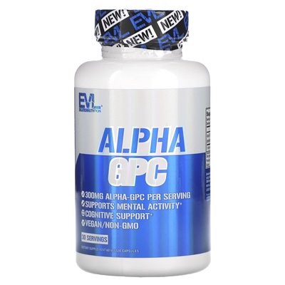 Evlution Nutrition, Alpha GPC, 60 kapsułek wegetariańskich