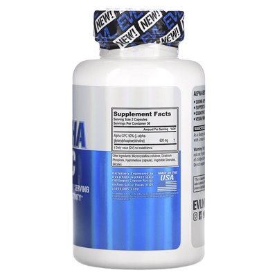 Evlution Nutrition, Alpha GPC, 60 vegetarische Kapseln