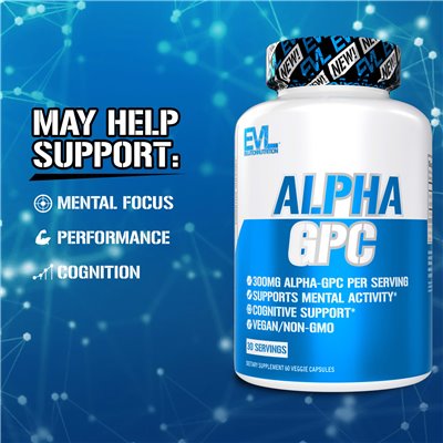 Evlution Nutrition, Alpha GPC, 60 kapsułek wegetariańskich