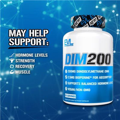 Evlution Nutrition, DIM 200, 200 mg, 60 kapsułek wegetariańskich