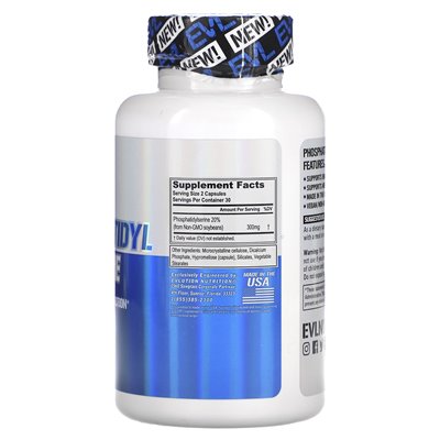 Evlution Nutrition, Phosphatidylserin, 60 vegetarische Kapseln