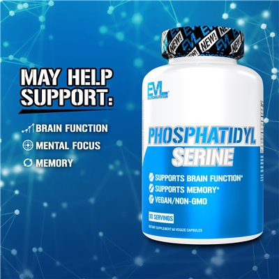 Evlution Nutrition, Phosphatidyl Serine, 60 Vegetarian Capsules