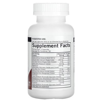 Kirkman Labs, Advanced Mineral Support, 180 kapsułek