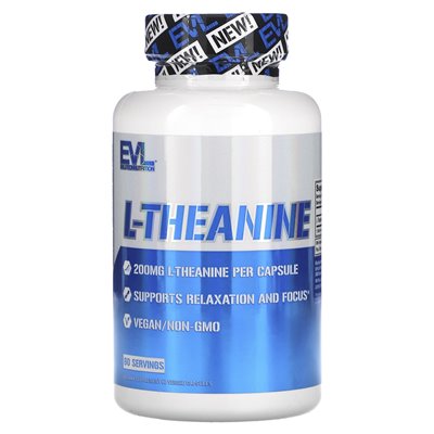 Evlution Nutrition, L-Theanin, 200 mg, 60 vegetarische Kapseln
