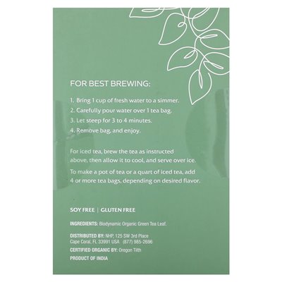 Dr Mercoli, Solspring, Biodynamic, Erchiczne Imperial Green Tea, 18 toreb herbaty, 1,27 uncji (36 g) Dr Mercoli, Solspring, Biodynamic, Erchiczne Imperial Green Tea, 18 toreb herbaty, 1,27 uncji (36 g)