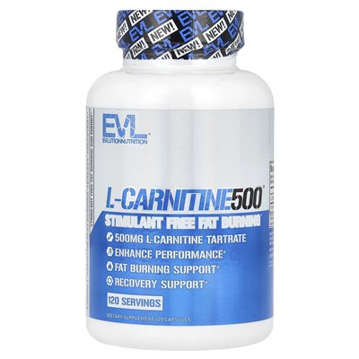 Evlution Nutrition, L-carnitine500®, 500 mg, 120 capsules