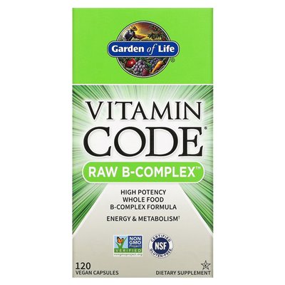 Garden of Life, Vitamin Code, Raw B Complex, 120 vegane Kapseln