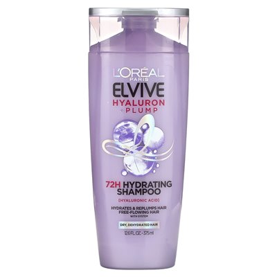 L'Oréal, Elvive, Kwas Hialuronowy + Efekt Ujędrnienia, Szampon Nawilżający na 72 Godziny, Włosy Suchy, Odwodnione, 12,6 uncji (3 L'Oréal, Elvive, Kwas Hialuronowy + Efekt Ujędrnienia, Szampon Nawilżający na 72 Godziny, Włosy Suchy, Odwodnione, 12,6 uncji (3