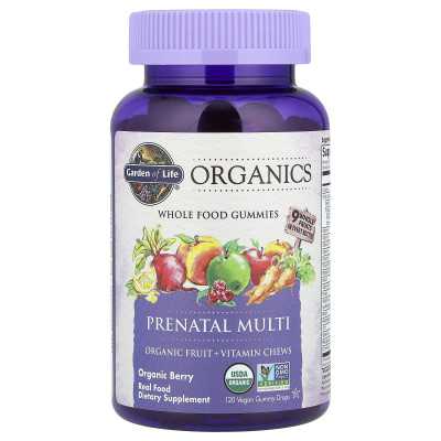 Garden of Life, Mykind Organics, Prenatal Multi, Organic Berry, 120 wegańskie gumowate krople