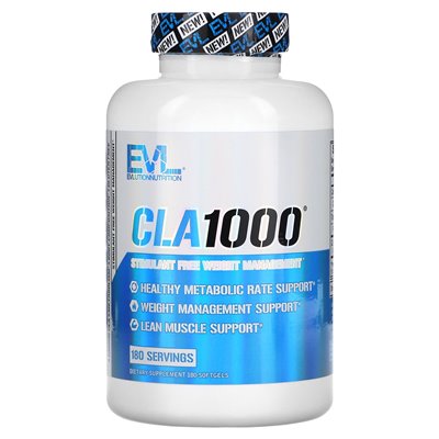 Evlution Nutrition, CLA1000, Stimulant Weight Management, 180 Soft