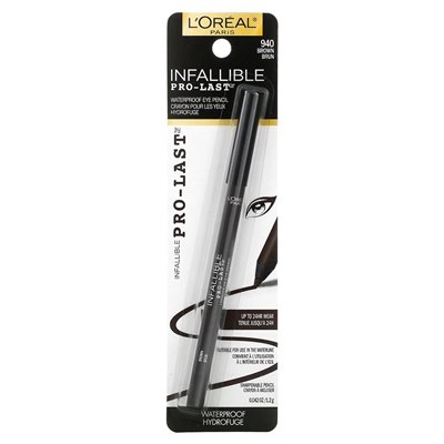 L'Oréal, nieomylne pro-Last ™, wodoodporny ołówek, 940 brązowy, 0,042 fl oz (1,2 g)