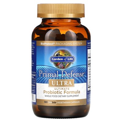 Ogród życia, pierwotna obrona, Ultra, Ultimate Probiotic Formuła, 180 Ultrazorbe Vegetarian Capsules Ogród życia, pierwotna obrona, Ultra, Ultimate Probiotic Formuła, 180 Ultrazorbe Vegetarian Capsules