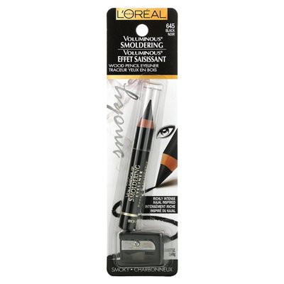 L'Oréal, obszerny, tlący się drewniany ołówek, 645 czarny, 0,087 uncji (2,48 g) L'Oréal, obszerny, tlący się drewniany ołówek, 645 czarny, 0,087 uncji (2,48 g)