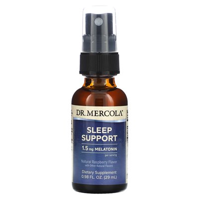 Dr Mercoli, Sleep Support with Melatonin, Natural Raspberry, 0,98 Fl Oz (29 ml)
