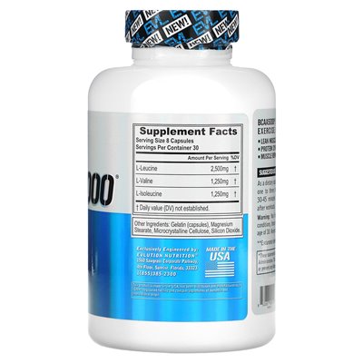 Evlution Nutrition, BCAA5000, 240 kapsułek
