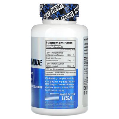 Evlution Nutrition, Mushroommode, 90 vegetarische Kapseln
