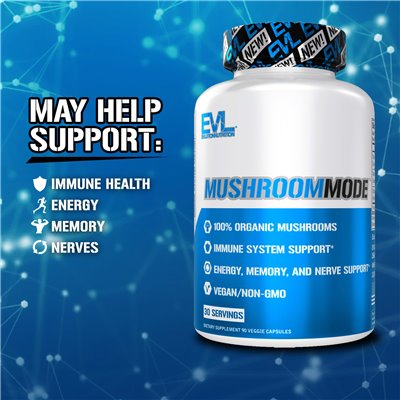 Evlution Nutrition, Mushroommode, 90 vegetarische Kapseln