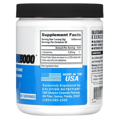 Evlution Nutrition, Glutamine5000, Unbeatable, 10.58 oz (300 g)