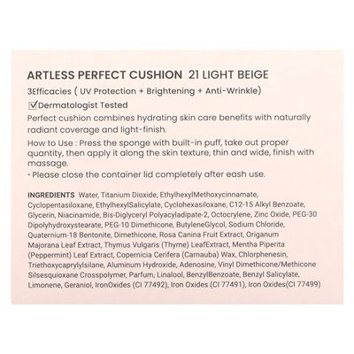 Heimish, Artless Perfect Fushion, SPF50+/PA +++, 21 hellbeige, 2 Kissen à 13 g