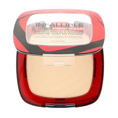 L'Oréal, Infallible 24 Hour Fresh Wear, Powder Foundation, 10 Porcelain, 0.31 oz (9 g)