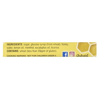 Honees, Honey Lemon Menthol Eukaliptus Drops, 1,6 uncji (45 g)