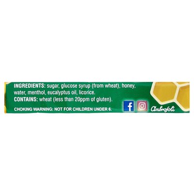 Honees, Honey Menthol eukaliptusowe krople, 1,6 uncji (45 g)