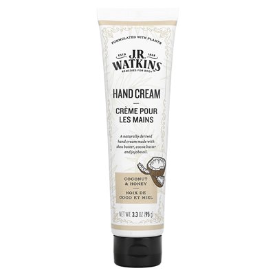 J R Watkins, krem ​​do rąk, kokos i miód, 3,3 uncji (95 g)