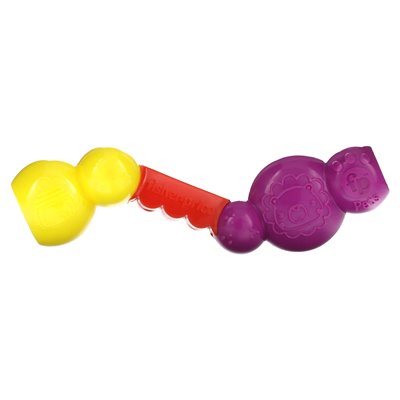 Fisher-Price, zwierzęta, kolorowe żucie, zabawka ząbkowania, dla szczeniaka, 1 zabawka do żucia