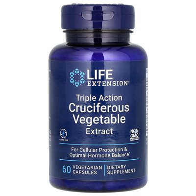 Life Extension, Triple Action Crushing Vegetable Extract, Dreifachwirkung, 60 vegetarische Kapseln