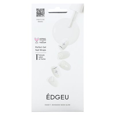 Edgeu, Perfect Gel Paznokcie, Ena 817 Bohemian Neon Glow, 19 -częściowy zestaw