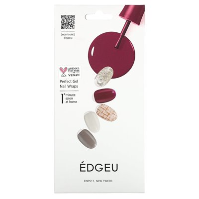 Edgeu, Perfect Gel Nails, ENP 517 New Tweed, 23-piece set