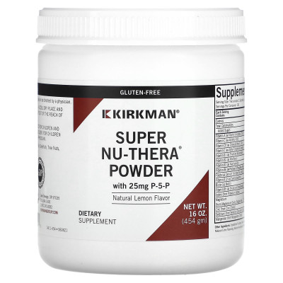 Kirkman Labs, super nu-thera proszek z p-5-P, naturalna cytryna, 16 uncji (454 gm)