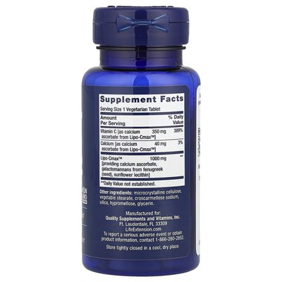 Life Extension, Vitamin C, 60 Vegetarian Tablets