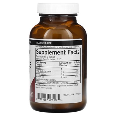 Kirkman Labs, wapń do żucia, 250 mg, 120 tabletek Kirkman Labs, wapń do żucia, 250 mg, 120 tabletek