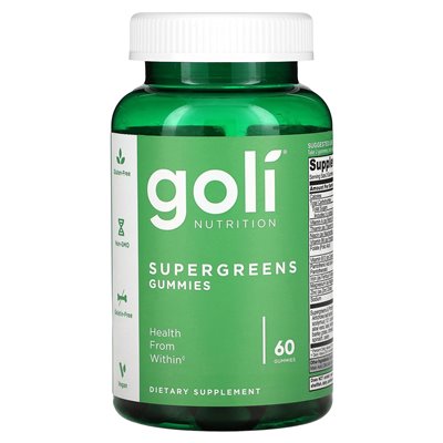 Goli Nutrition, Supergreens Gummy, 60 gumzy