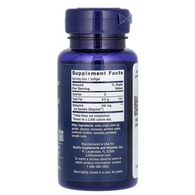 Rozszerzenie życia, super ubiquinol COQ10, 100 mg, 60 miękkich Rozszerzenie życia, super ubiquinol COQ10, 100 mg, 60 miękkich