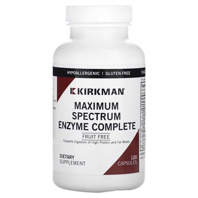 Kirkman Labs, maksymalny enzym widma kompletny, 120 kapsułek