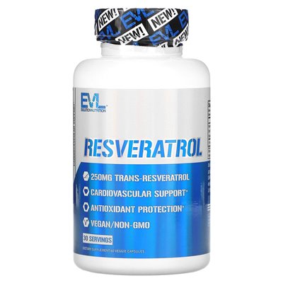 EVLution Nutrition, Resweratrol, 250 mg, 60 Wegetariańskich Kapsułek EVLution Nutrition, Resweratrol, 250 mg, 60 Wegetariańskich Kapsułek
